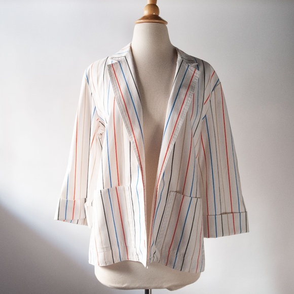 Vintage Fox Collection Striped Painter's Jacket - Picture 1 of 10